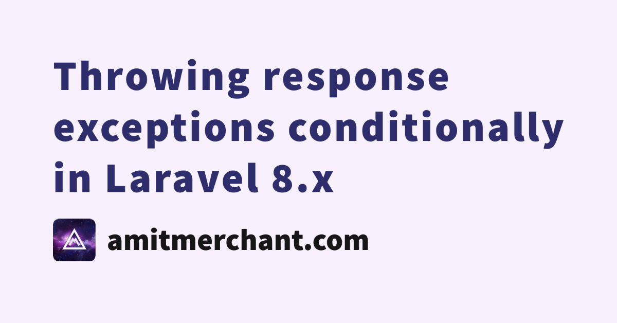 Cleaner exception handling using rescue() helper in Laravel — Amit Merchant  — A blog on PHP, JavaScript, and more