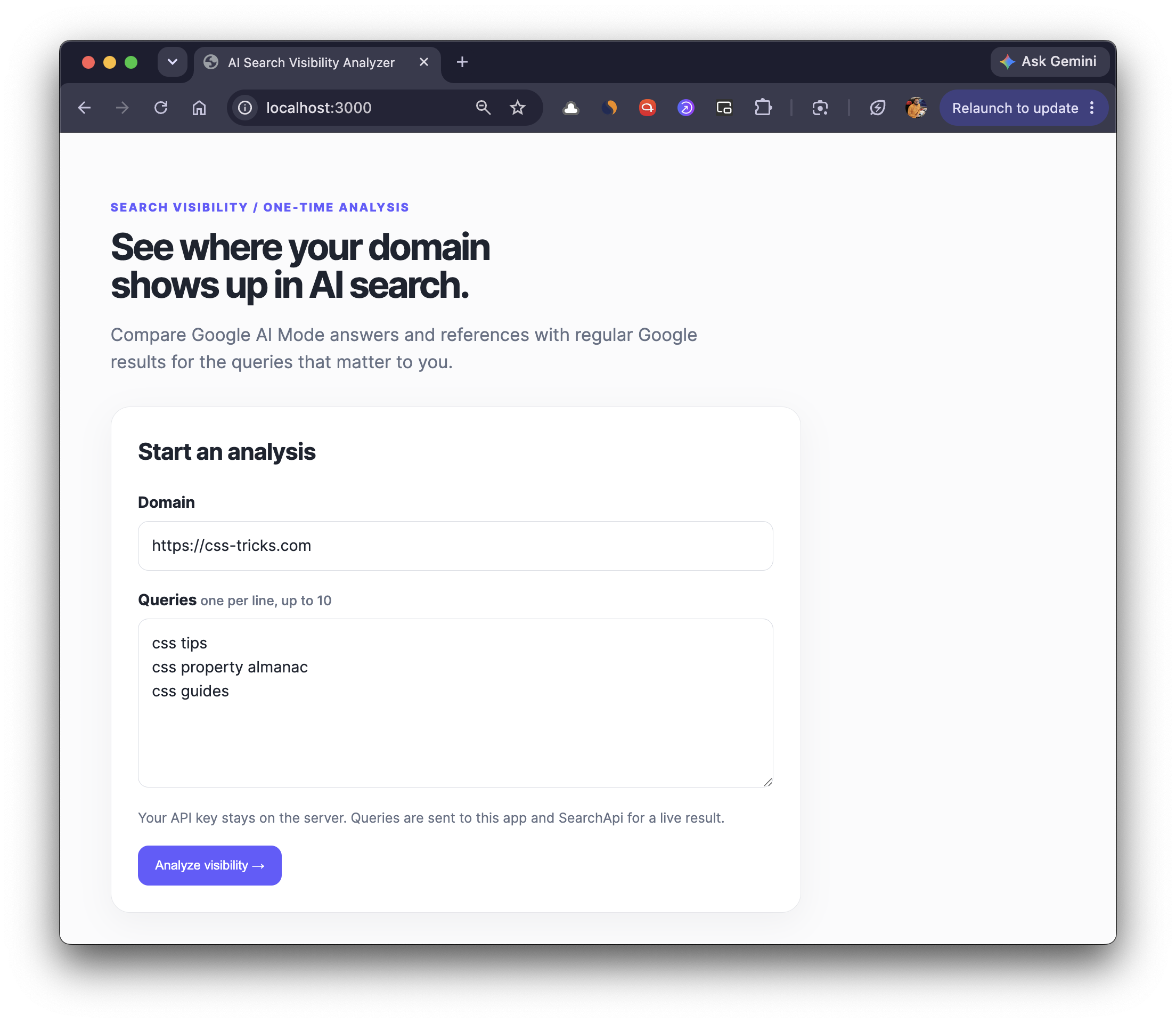 AI Analyzer Input