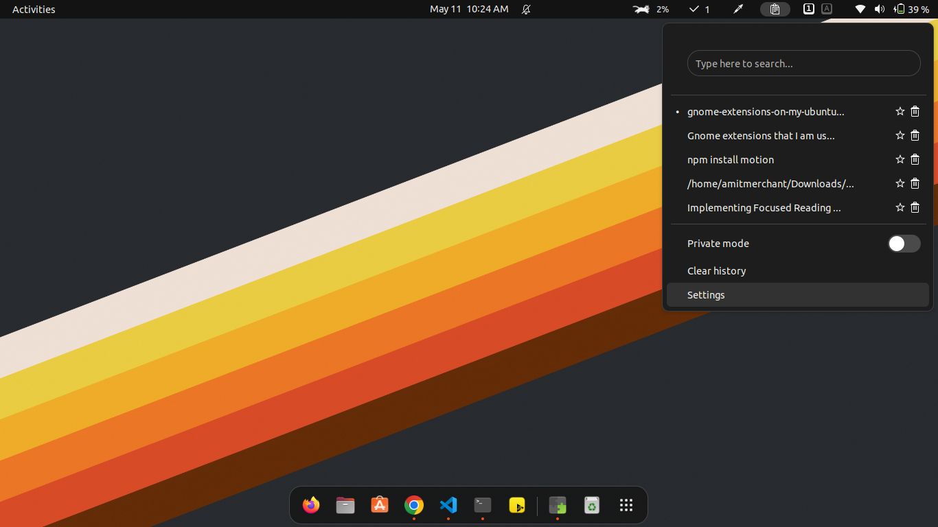 Top Bar Script Executor - GNOME Shell Extensions