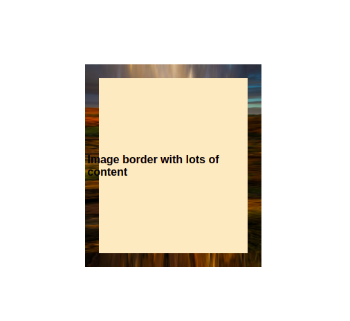 Overlapping image borders