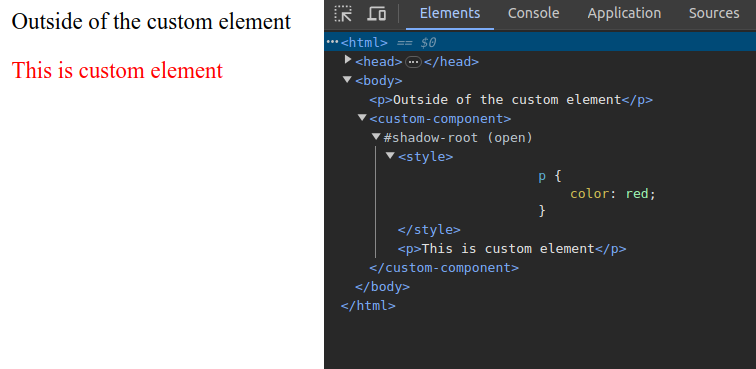 Custom Element with Shadow DOM